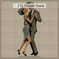 tango-dance-couple-4 cross stitch start point map with highlighted thread start positions in the full design