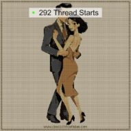 tango-dance-couple-5 cross stitch start point map with highlighted thread start positions in the full design