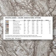 graceful-queen thread color chart with DMC, Anchor, Sullivans, J&P Coats and Maxi color references
