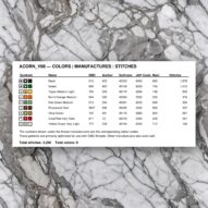 acorn_v08 thread color chart with DMC, Anchor, Sullivans, J&P Coats and Maxi color references